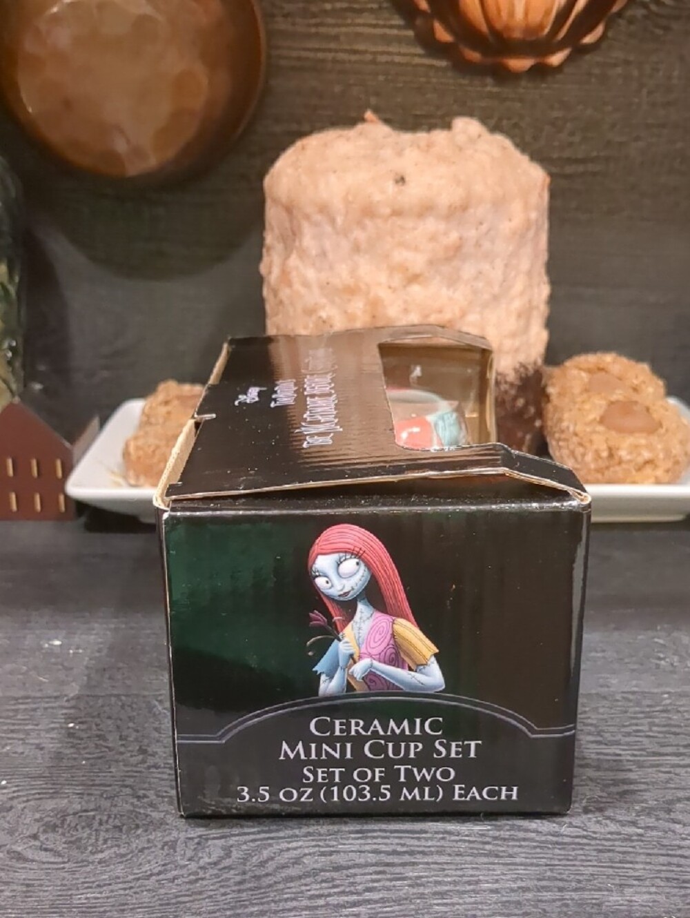 Nightmare Before Christmas Jack & Sally Ceramic Mini Cup Set NIB 3.5oz - Picture 6 of 6